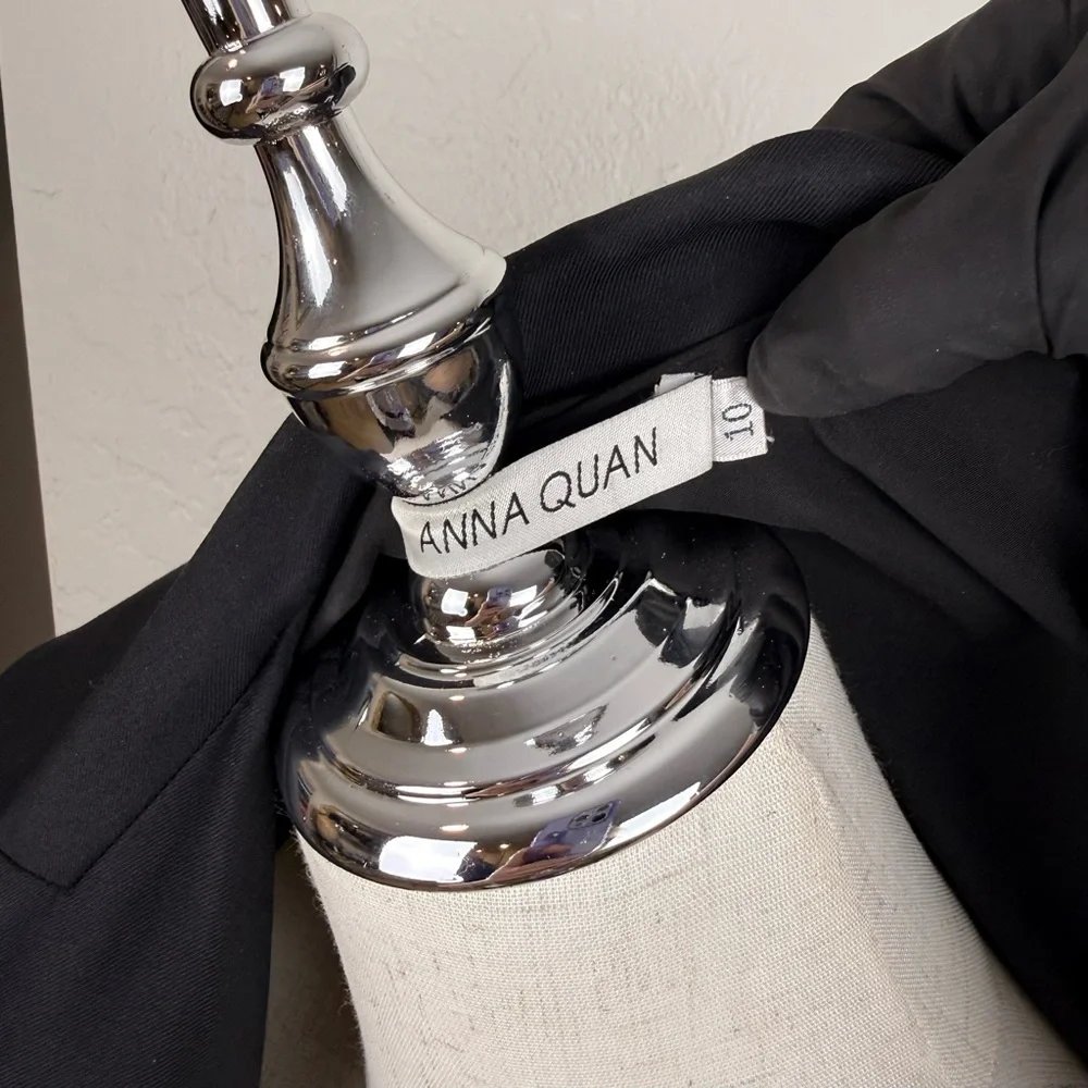 NWOT:Anna Quan Black Sofia 100% Wool Blazer Sz AU 10/‎ US6